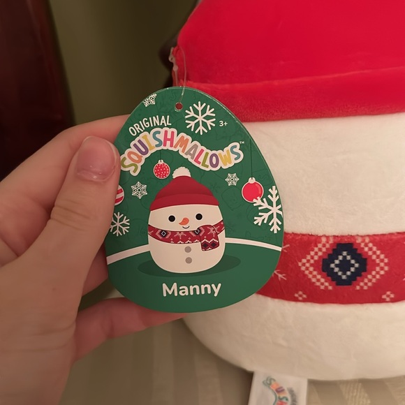 8” Manny the Snowman NWT Squishmallow - Picture 3 of 3